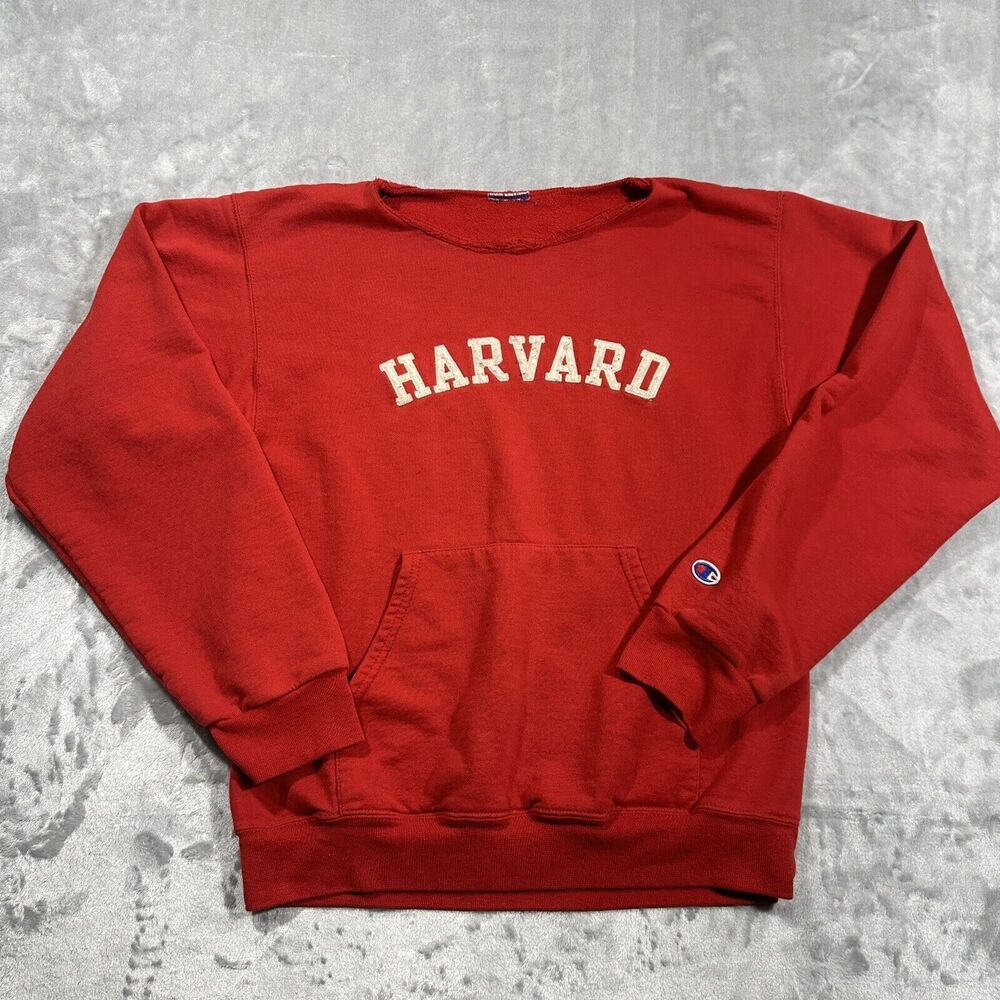 Vintage 90s Champion Reverse Weave Crewneck Sweatshirt Harvard‎ Pockets Small
